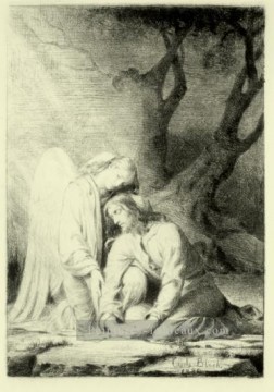 crucified christ Tableau Peinture - Christ en Gethsemene Carl Heinrich Bloch